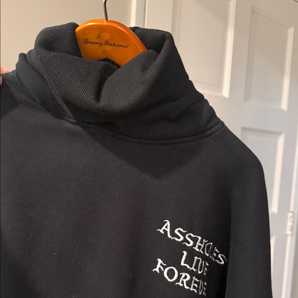 Black Hoodie with Bold Statement - Picture 4 of 5